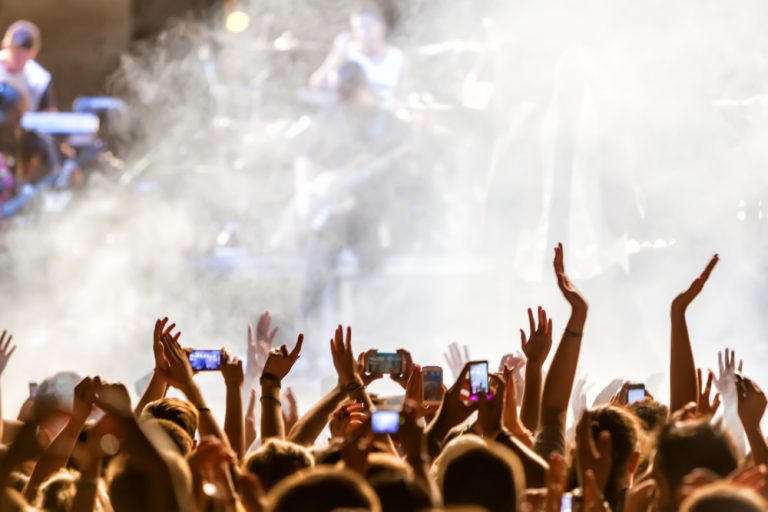 Photo of a crowd at a live concert