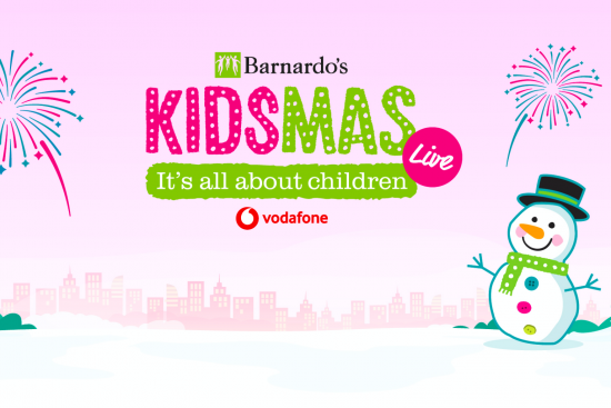 promotional image for Barnardo's Kidsmas Live sponsored by Vodafone UK