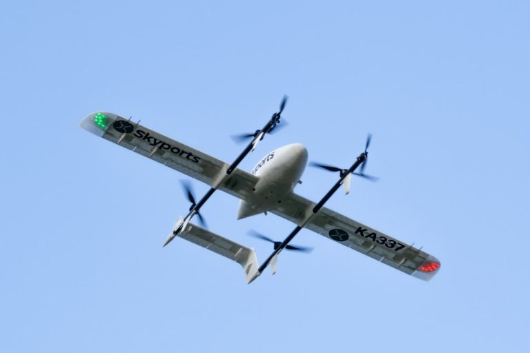 image of a Skyports drone flying over Argyll and Bute