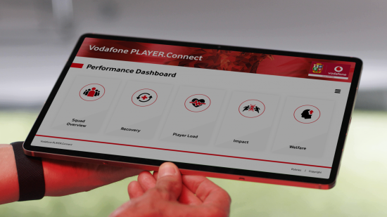 illustrative image of the Vodafone PLAYERConnect dashboard