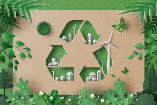 Recycling concept graphic