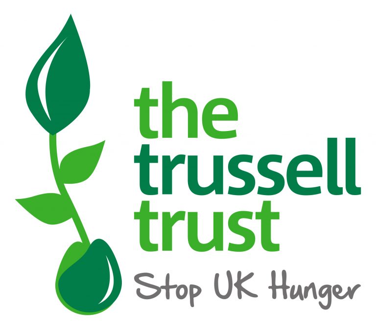 The Trussell Trust logo with 'Stop UK Hunger' strapline